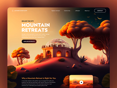 Mountain Retreats - Landing Page Design