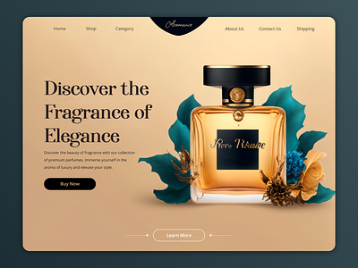 Perfume selling eCommerce - Web Design modern online store perfume perfume landing page perfumers ui webdesign website