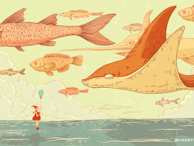 糖子的鱼 动物艺术 动画 插图 设计