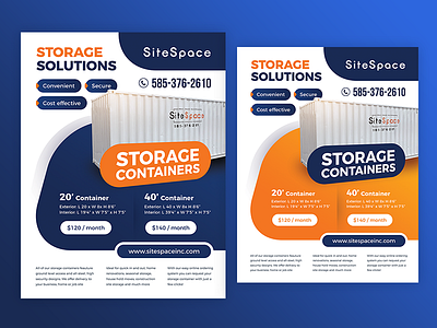 Storage Containers Flyer / Ad advertising business construction container corporate psd storage