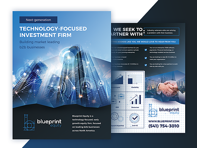 Investment Firm - Corporate Flyer business corporate finance modern print skyscrapers startup technology