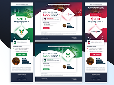 Registration Page Template for Giveaway / Special Offer adaptive claim colorful email gift landing limited mobile natural prize promo psd special offer win