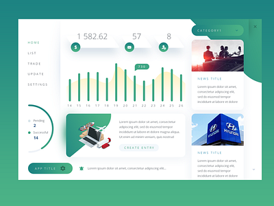 Trading / Financial Dashboard App UI Concept