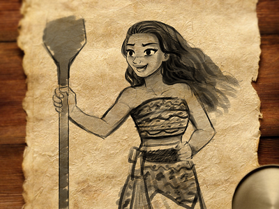 Moana disney illustration paint photoshop