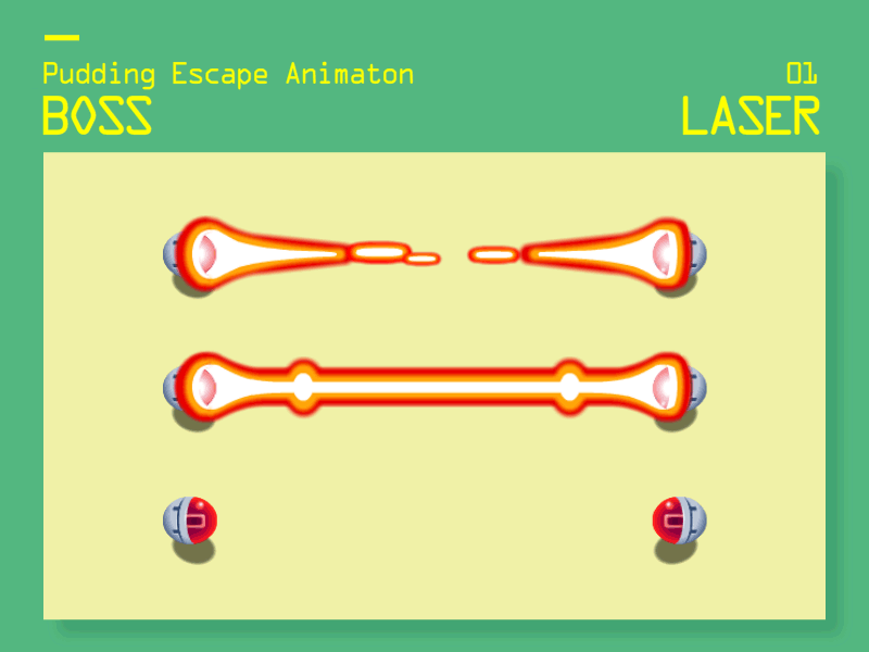 Pudding Escape Aniation:Boss-Laser