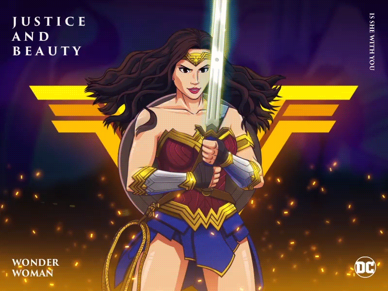 Wonder Woman Animation by BinhaiLee on Dribbble
