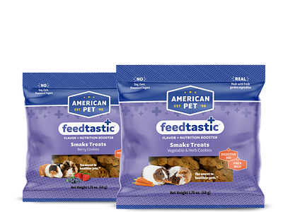 Feedtastic Smaks animals branding design guinea pigs packaging pet business small pet