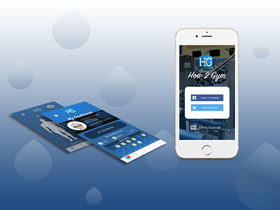 How2Gym Mobile Application app design graphic design login screen mobile application product ui ux ux design