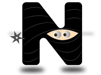 N is for... Ninja alphabet artist design graphic graphic design illustration illustrator ninja
