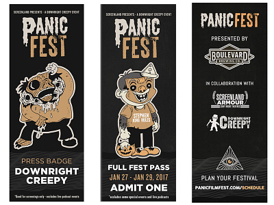 Panic Fest Ticket Design festival horror panic fest