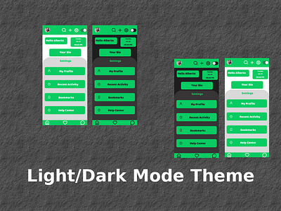 Light/Dark Mode app dark design light media social ui user interface
