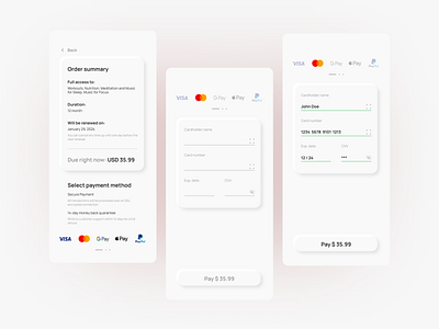 Daily UI #002 | Credit card checkout form ui ux