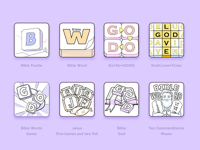 Bible Words Game Logo Design