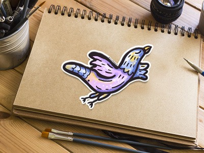 business bird!business bird! bird design graphic design illustration procreate stickers