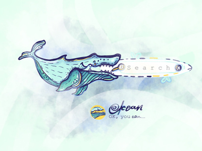 Browser - Ocean design doodle illustration