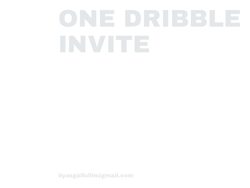 One Dribbble Invite (Finished) animation dribbble invitation invitations invite invites principle