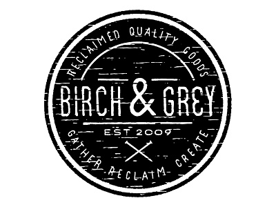 Birch & Grey birch hand drawn type lettering logo reclaimed wood texture typography