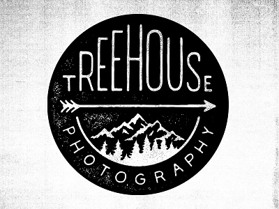 Treehouse Photography hand drawn type logo mountains photography type typography