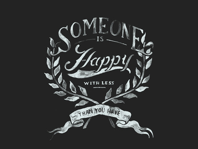 Happy with less than you