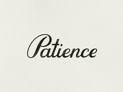 Patience lettering paper patience texture type vector