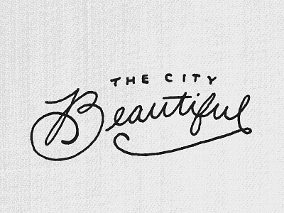 The City Beautiful hand drawn type mockup t shirt type typography
