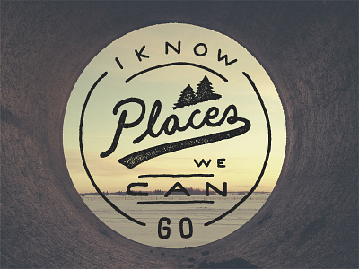 I Know Places collaboration hand drawn type lettering stamp texture type typography