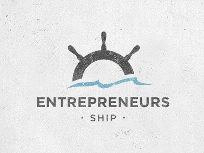 Entrepreneursship design grainy graphic logo old rough typography