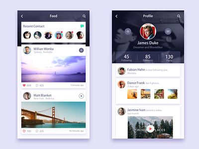 Social-App app contact social ui ux