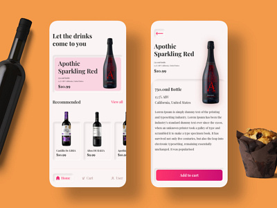 Wine Store- Neumorphism UI design neumorphism ui wine bottle