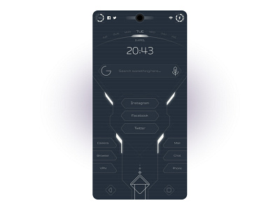 Futuristic Themes Android Home Screen UI