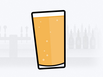 Cheers! beer flat design illustration simple