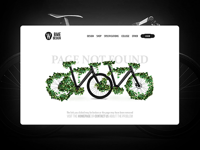 Error page 404 for the ecological transport site 404 bike design eco electric error inspiration interaction ui ux webdesign webpage