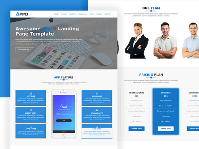 AppD-Apps Landing Page Responsive Template app template appd apps bootstrap landing page mobile apps one page