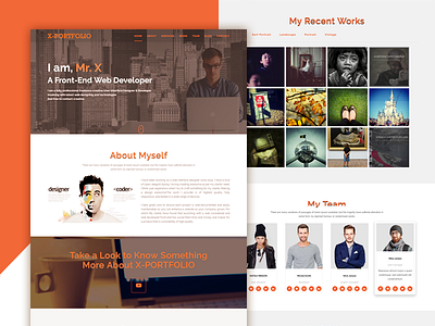 X-Portfolio HTML-5 Template html 5 template jquery photography photoshop portfolio responsive