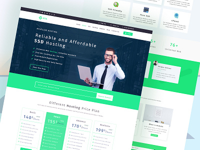 Eta Hosting Template business photoshop portfolio