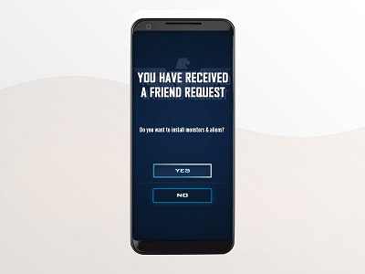 Game invitation UI android design game graphic invitation ios material mobile play request ui web