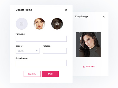 Update profile android app buttons cancel crop download download free icons edit illustrations interaction design interface ios app mobile app profile profile image save ui ui ux update profile upload web app