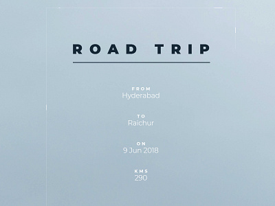 Road trip plan