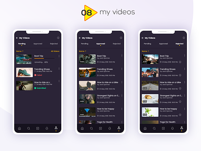 DADOS - Video Uploading App - My Videos