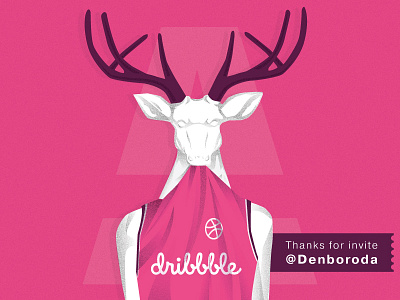 Hello Dribbble! debut dribbble first firstshot illustration invitation shot thanks