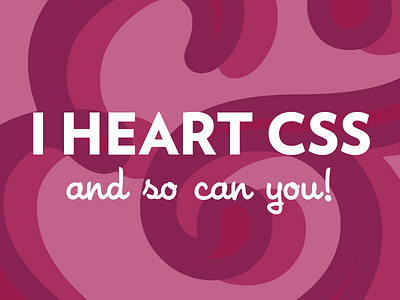Intro slide for a presentation on CSS ampersand fuschia pink