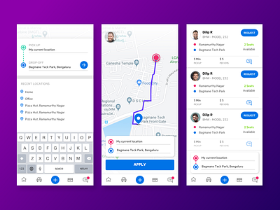 Share Car App - Design Practice