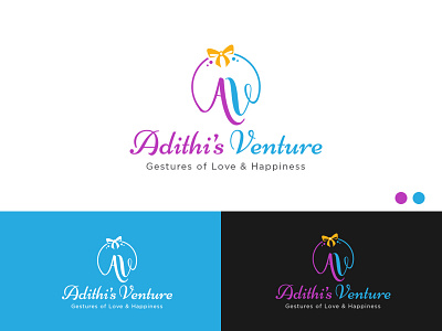 Logo Design - Adithi's Venture app branding campaign design icon logo logo design logo design branding trend typography vector