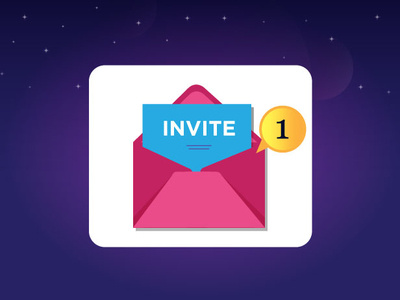 Invite campaign icon invision invite invite design oil painting typography ui ux vector web