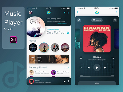Music Player V2.0 app design music player ui ux