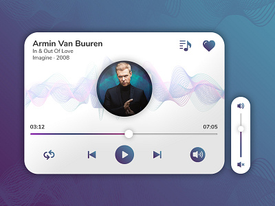 Music App Widget app music player ui ux widget