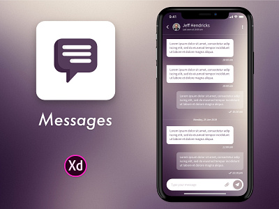 Messaging App app concept app icon chat design logo message app screen ui ux