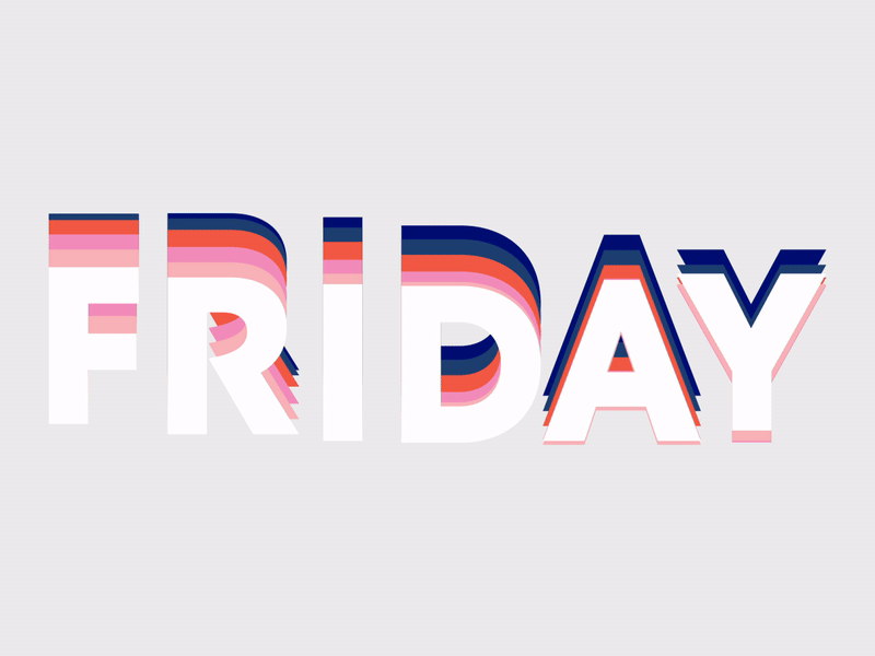 TGIF after effects animation design friday kinetic type lettering logo mograph motion tgif typo typography wave animation