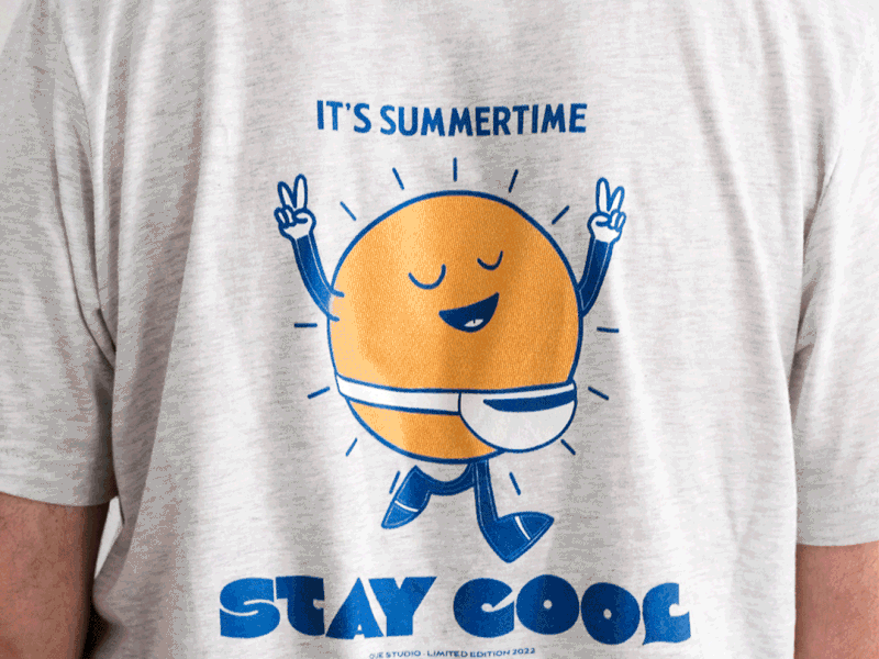 Stay Cool T-Shirt character doodle graphic design illustration lettering mascot design retro character stay cool summer illustration summertime t shirt t shirt design