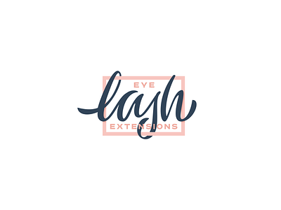 Lash extensions lettering logo